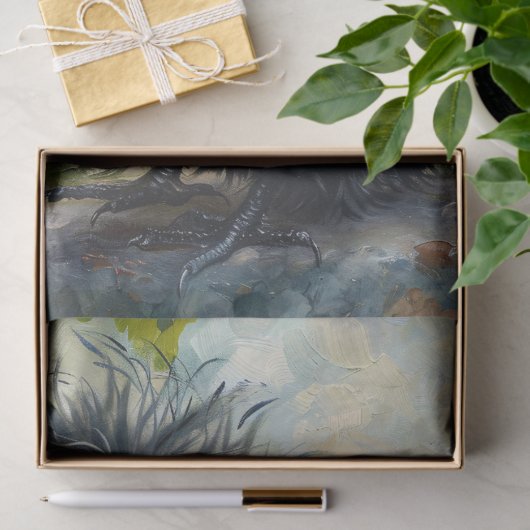 Zwarte Silkie Chicken Painting Decoupage Tissuepapier (Geschenk)