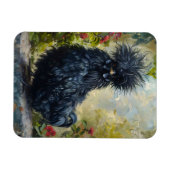 Zwarte Silkie Chicken Painting Magneet (Horizontaal)
