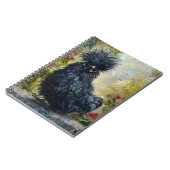 Zwarte Silkie Chicken Painting Notitieboek (Linkerzijde)