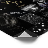 zwarte , simplistische kunstkunst poster (Hoek)