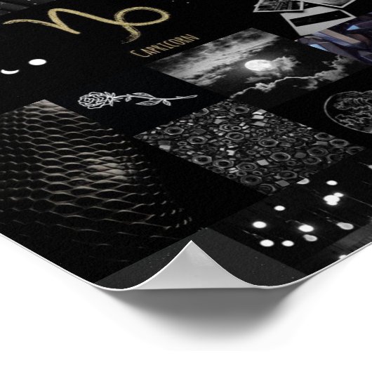 zwarte , simplistische kunstkunst poster (Hoek)