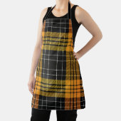 Zwarte Sinaasappel Herfst Herfst Halloween Plaid Schort (Insitu)