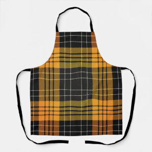 Zwarte Sinaasappel Herfst Herfst Halloween Plaid Schort