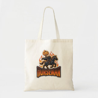 Zwarte Sinaasappel Koploze Ruiter Halloween Tote Bag