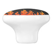 Zwarte Sinaasappel vlammen warmtemotormotor Keramische Knop (Zijkant)