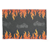 Zwarte Sinaasappel vlammen warmtemotormotor Kussensloop (Voorkant)