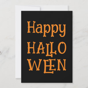 Zwarte Sinaasappels Modern Gelukkig Halloween Fees Kaart