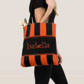 Zwarte Sinaasappelsnoepzak Tote Bag (Dichtbij)