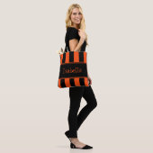 Zwarte Sinaasappelsnoepzak Tote Bag (Op model)