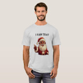 Zwarte Sinterklaas 'Ik zag dat' Grappige vakantie T-shirt (Voorkant volledig)