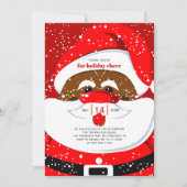 Zwarte Sinterklaas in rood kerstfeestje Kaart (Voorkant)