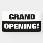 Zwarte sjabloon grand opening business banner (Horizontaal)