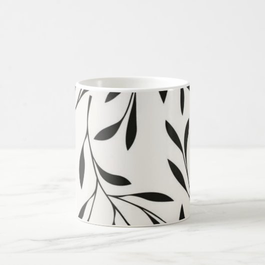 Zwarte sjabloon koffie mok ontwerp (Center)