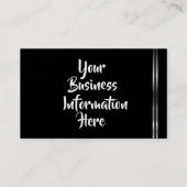 Zwarte Sjabloon met zilver en zwarte strepen op ee Visitekaartje (Achterkant)