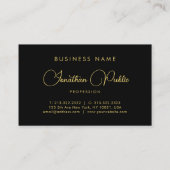  zwarte Sjabloon van het Manuscript van Typografie Visitekaartje (Achterkant)