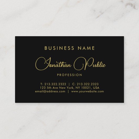  zwarte Sjabloon van het Manuscript van Typografie Visitekaartje (Achterkant)