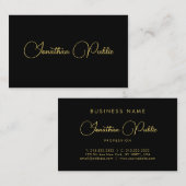  zwarte Sjabloon van het Manuscript van Typografie Visitekaartje (Voorkant / Achterkant)