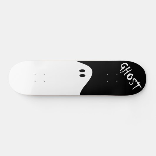 Zwarte Skateboard en White Ghost (Horizontaal)