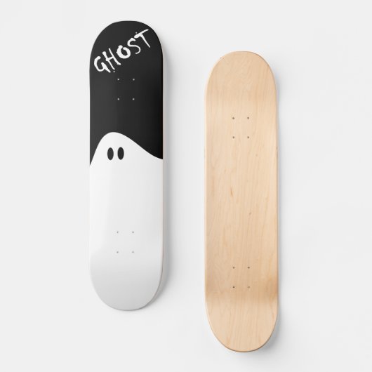 Zwarte Skateboard en White Ghost (Voorkant)