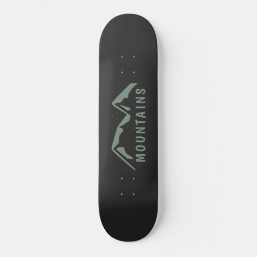 Zwarte skateboard van de Groene bergen (Voorkant)