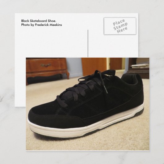 Zwarte Skateboardschoen Briefkaart (Voorkant / Achterkant)