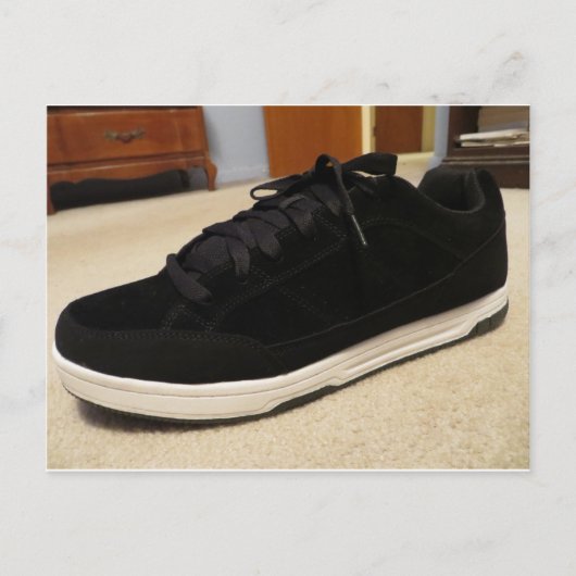 Zwarte Skateboardschoen Briefkaart (Voorkant)