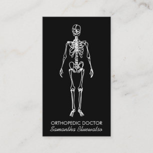 Zwarte Skelet orthopedisch chirurg Visitekaartje