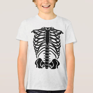 Zwarte skelet ribbenkast Tri-Blend shirt