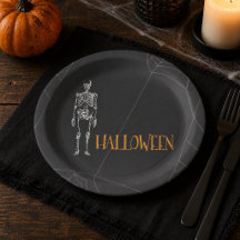 Zwarte Skelet Spinnenweb Halloween Feest