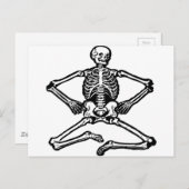 Zwarte Skeleton Briefkaart (Voorkant / Achterkant)