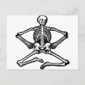 Zwarte Skeleton Briefkaart (Voorkant)