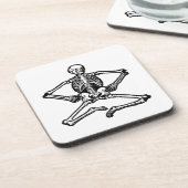 Zwarte Skeleton Drankjes Onderzetter (Linkerzijde)