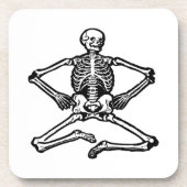 Zwarte Skeleton Drankjes Onderzetter (Voorkant)