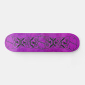 Zwarte Skull-electra-paars skateboarddek Persoonlijk Skateboard (Horizontaal)