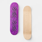 Zwarte Skull-electra-paars skateboarddek Persoonlijk Skateboard (Voorkant)
