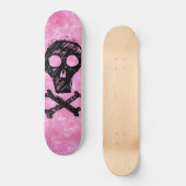 Zwarte Skull Pink skateboard (Voorkant)