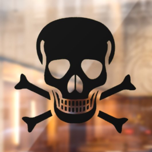 Zwarte Skull venster vastklampen achterkant stick Raamsticker (Vel 2)