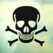 Zwarte Skull venster vastklampen achterkant stick Raamsticker (Vel 3)