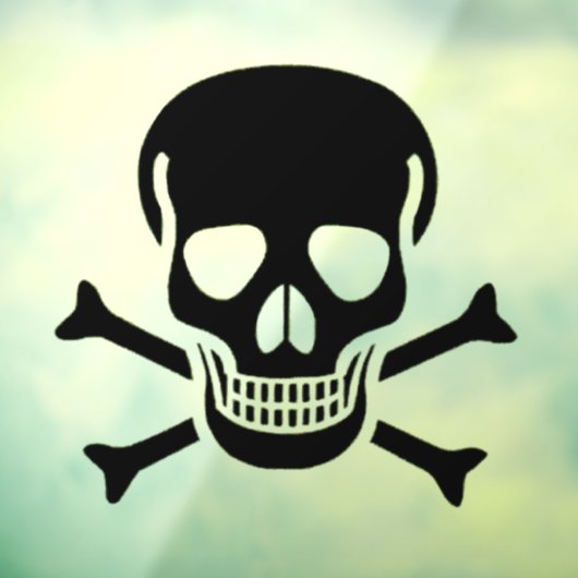 Zwarte Skull venster vastklampen achterkant stick Raamsticker (Vel 3)