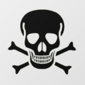 Zwarte Skull venster vastklampen achterkant stick Raamsticker (Vel)