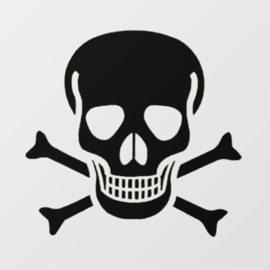 Zwarte Skull venster vastklampen achterkant stick Raamsticker (Vel)