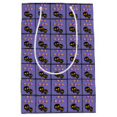 Zwarte Skulls Happy Halloween-ballonnen Medium Cadeauzakje (Voorkant)