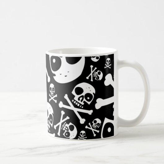 Zwarte Skulls Koffiemok (Rechts)