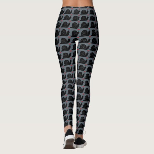 Zwarte slak leggings (Achterkant)