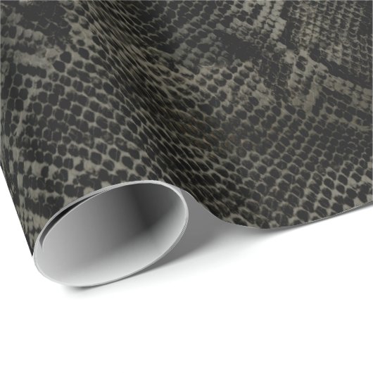 Zwarte slang cadeaupapier (Rol Hoek)