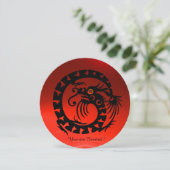 ZWARTE SLANG DRAGON ROOD ROBIJN EDELSTEEN KAART (Staand voorkant)