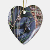 Zwarte slang keramisch ornament (Links)