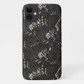 Zwarte slang met diamantpatroon Case-Mate iPhone case (Achterkant)