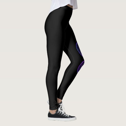 Zwarte slang Moderne schetssport Gym Leggings (Rechts)