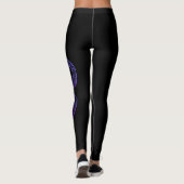 Zwarte slang Moderne schetssport Gym Leggings (Achterkant)